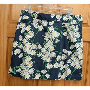E P Pro Skort Women's Size 18 Navy Floral Side Zipper Side Pocket Back Pocket